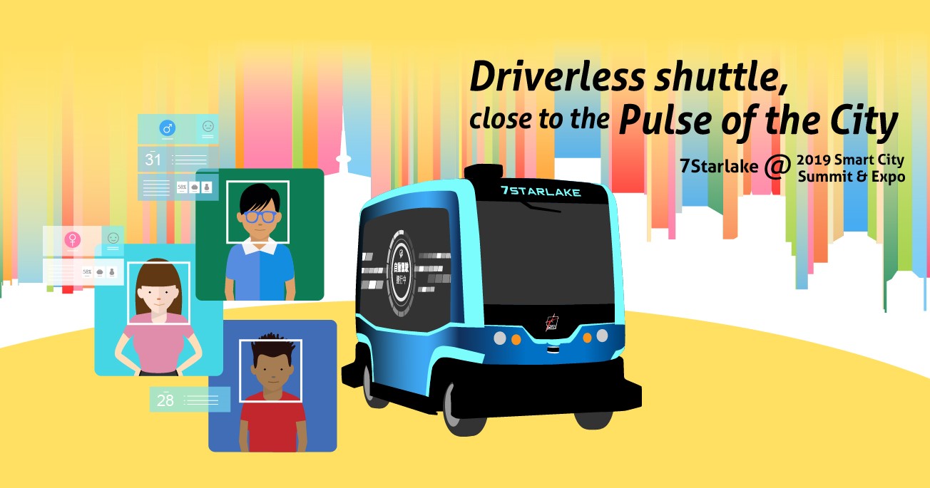 Driverless shuttle, close to the Pulse of the City