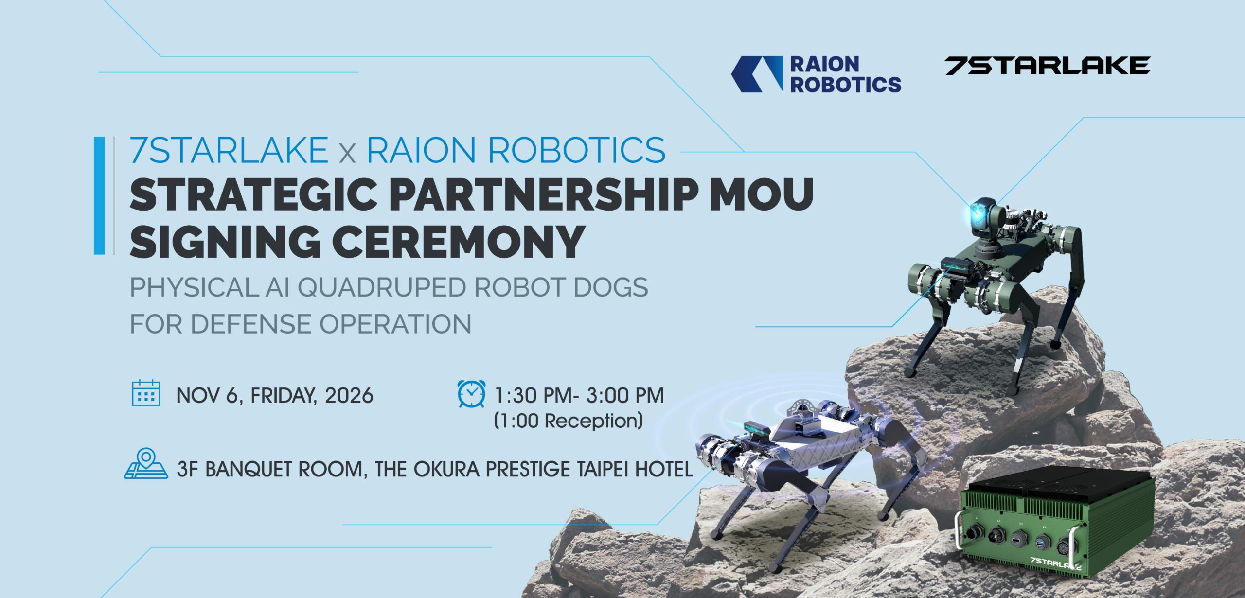7STARLAKE x RAION ROBOTICS Strategic Partnership & MOU Signing Ceremony
