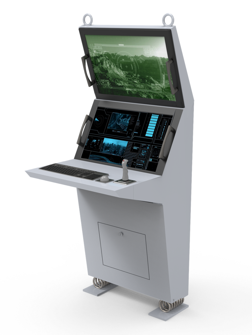 MILCON-200 Dual Displays Military Console